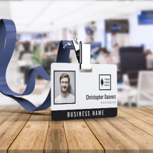 Badge Ajoutez Votre Logo Propre Carte Employé de Bureau