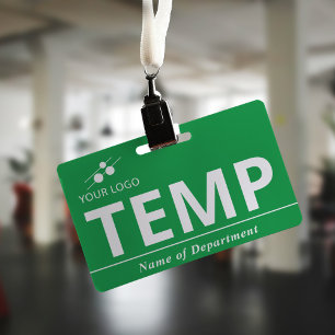 Badge Ajoutez Votre Logo Temp Vert Blanc