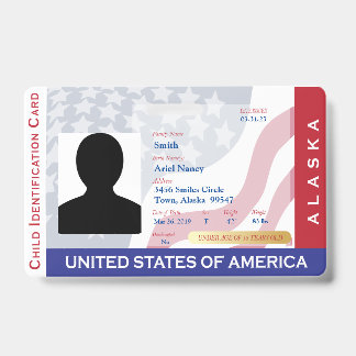 Badge ALASKA - Carte d'identité enfant