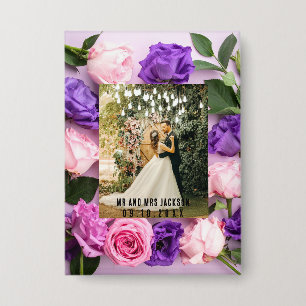 Badge Âmes sœurs Je t'aime Photo de mariage Valentine Bo