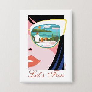 Badge Amusons-nous - Le Lotus Blanc