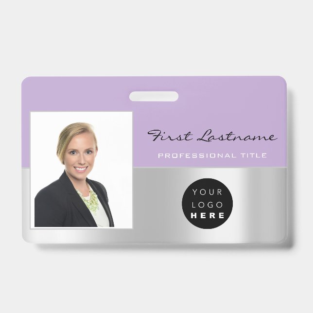 Badge Analyseur de nom de logo de code-barres d'employé  (Avant)