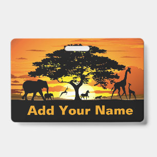 Badge Animaux Sauvages sur Bracelets de Coucher de Solei