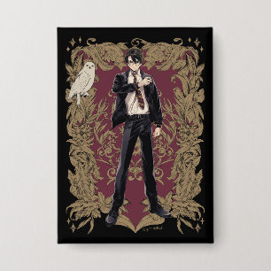 Badge Anime HARRY POTTER™ Cadre Orné