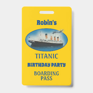 Badge Anniversaire du Titanic Bateau de la White Star Li