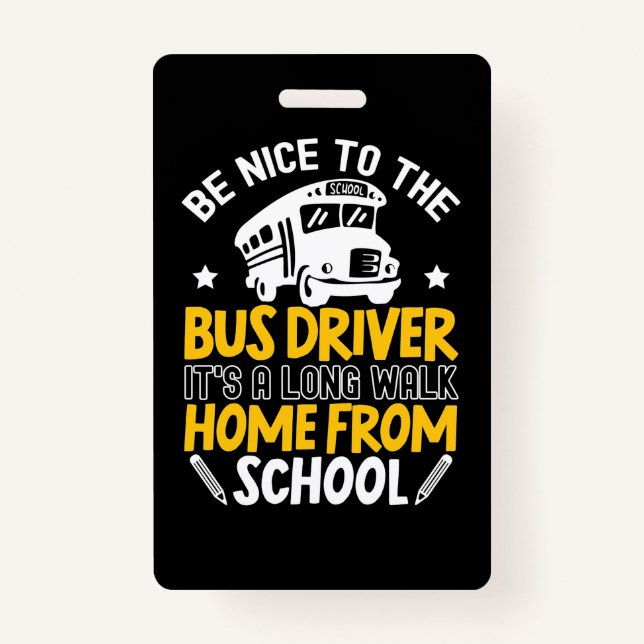 Badge Appréciez Le Conducteur De Bus (Devant)