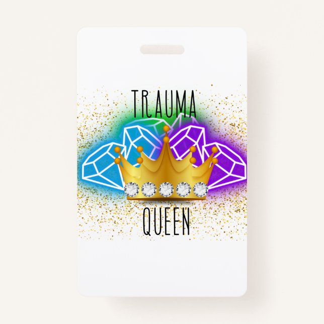 Badge Arrière-plan de l'insigne de la reine Trauma (Devant)