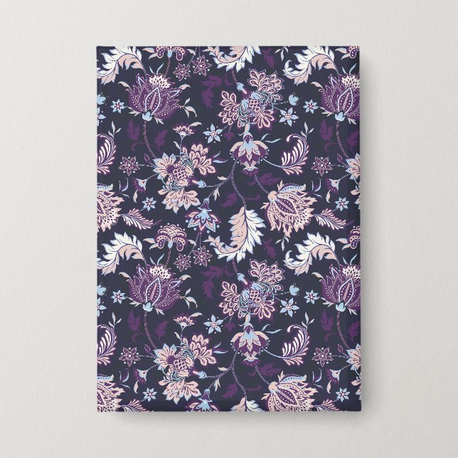 Badge Arrière - plan violet Big Floral Motif sans joint (Recto)