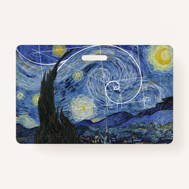 Badge  Art rencontre mathématiques, Van Gogh rencontre F (Devant)