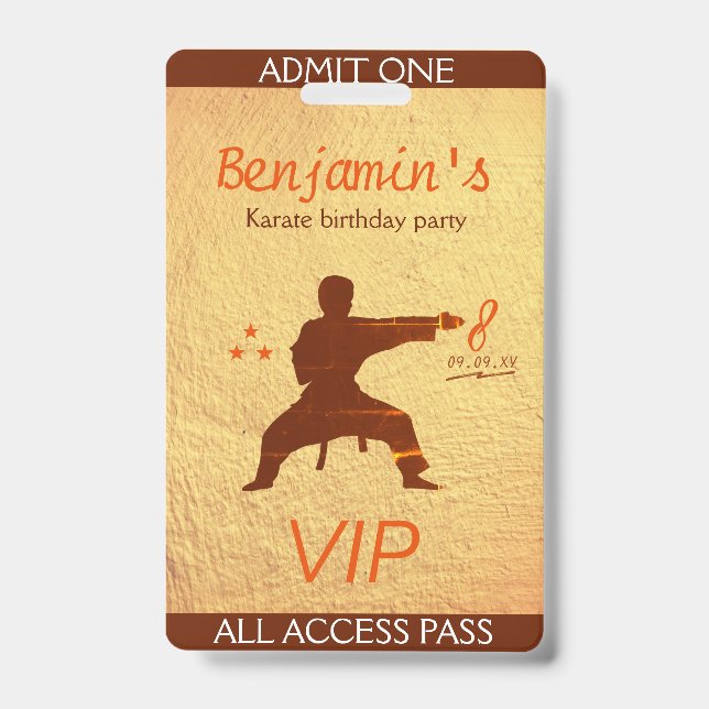 Badge Arts martiaux modernes Karate Anniversaire Parti V (Front)