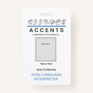 Badge ASL Balise d'identification professionnelle orthog