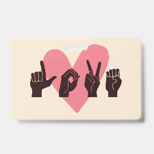 Badge ASL Love IV - Saint-Valentin