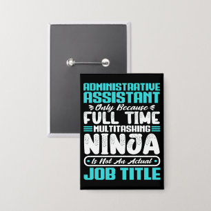 Badge Assistant administratif Titre du travail Professio
