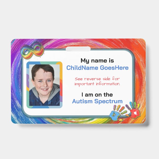 Badge Autism Assistance Identification Card (Face)