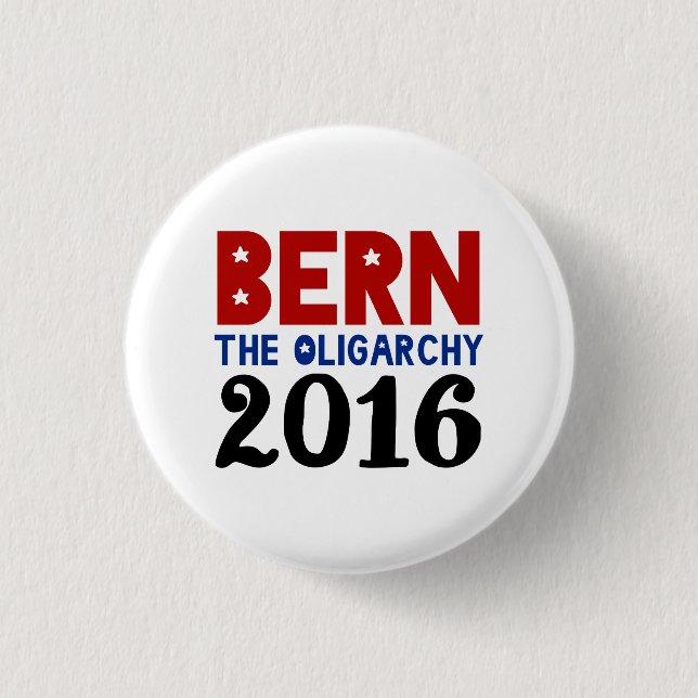 Badge Avec Agrafe BERNE l'oligarchie (Devant)