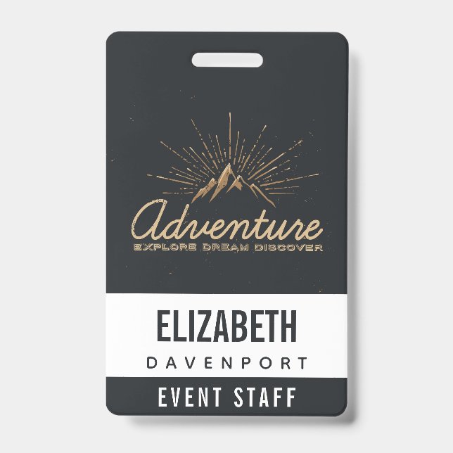 Badge Aventure Explorez Dream Découvrez la typographie (Avant)