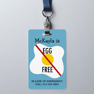 Badge Avertissement de sensibilisation à l'allergie aux 