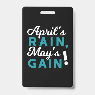 Badge Avril Douches mai fleurs citations inspirantes