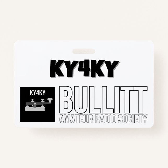 Badge B.A.R.S KY4KY Club Insigne membre (Devant)