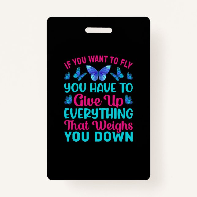 Badge Babfly | If You Want To Fly (Devant)