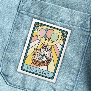 Badge Baby shower Tarot Grande Soeur