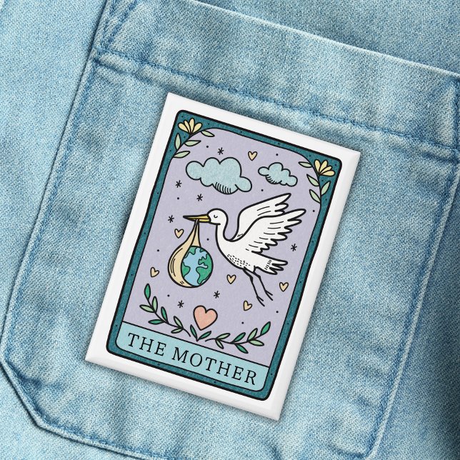 Badge Baby shower Tarot La Mère (Créateur téléchargé)