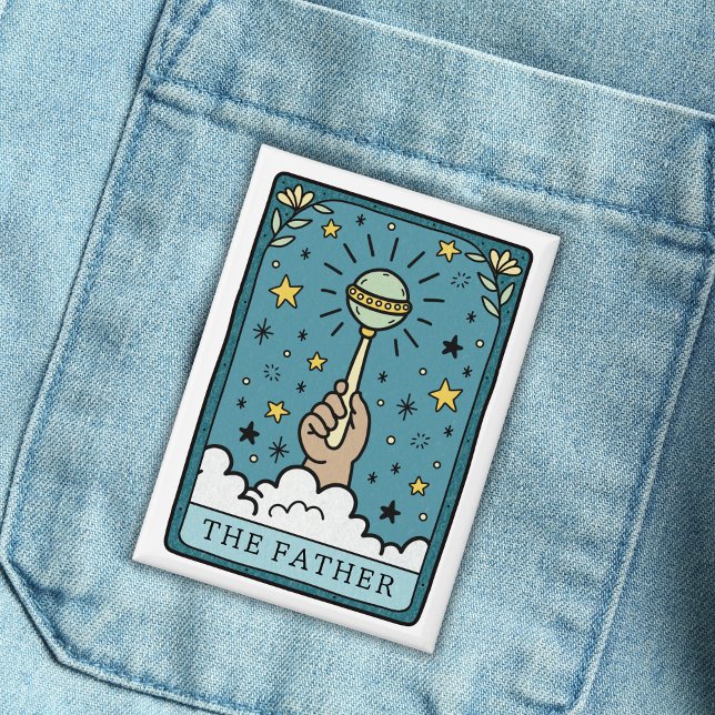 Badge Baby shower Tarot Le Père (Créateur téléchargé)