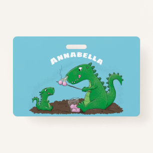 Badge Baguettes mignonnes grillant des marshmallows dess
