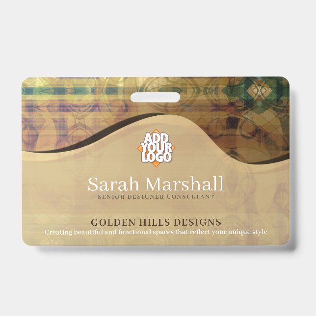 Badge Balise de nom Golden Rolling Hills (Avant)