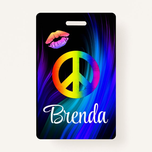 Badge Balise des lèvres de paix (Devant)