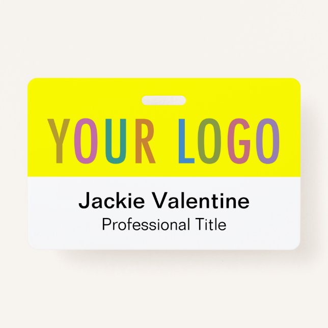 Badge Balise d'identification de travail du logo horizon (Devant)