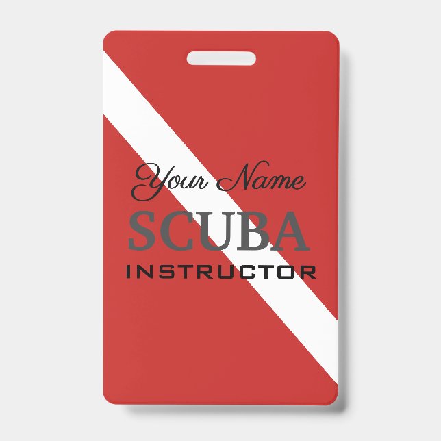 BADGE BALISE D'INSTRUCTEUR DE SCUBA POUR LES PLONGEURS E (Front)