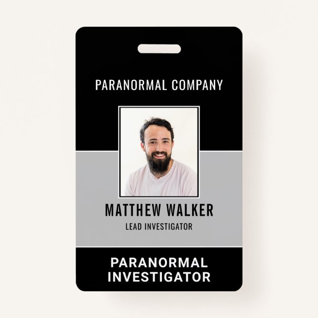 Badge Balise Nom de l'identificateur photo de l'enquêteu (Devant)