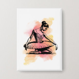 Badge Ballerina Dancing in Color