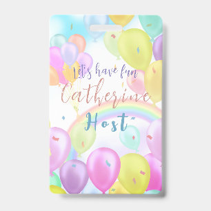Badge Ballon Pastel Anniversaire