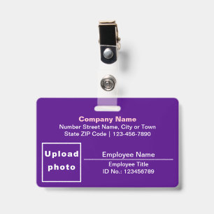 Badge Basé sur le texte avec photo d'employé Rectangle V