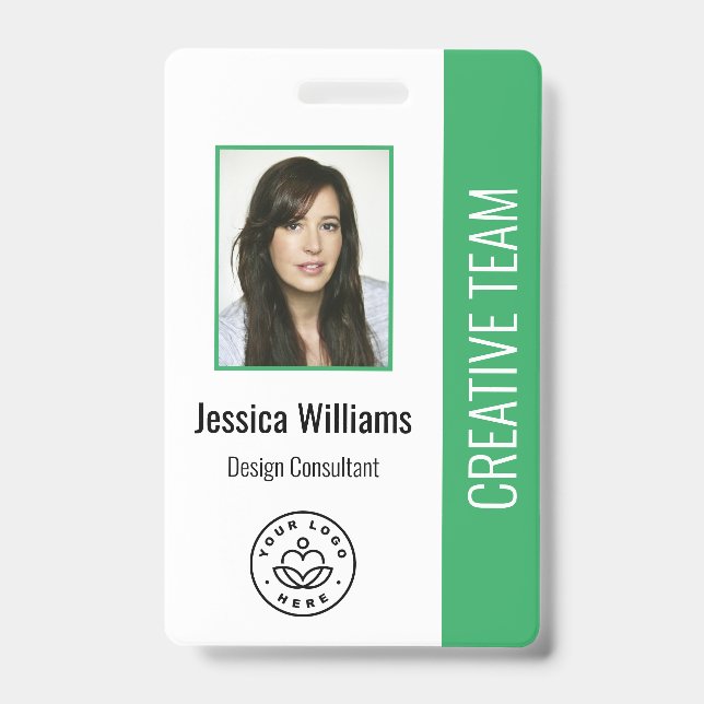 Badge Basic Company Logo Photo Green Employee ID (Avant)