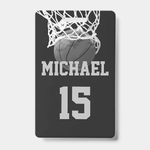 Badge Basket-ball Votre nom