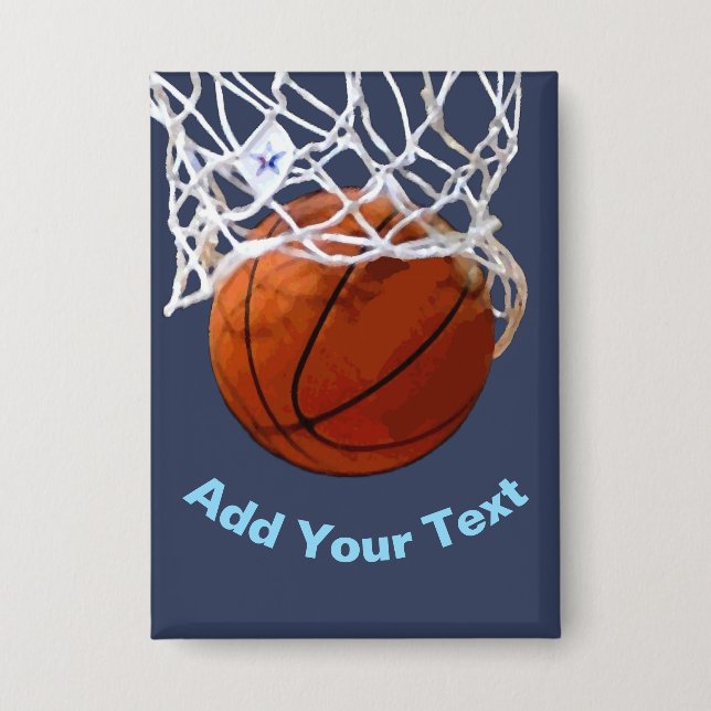 Badge Basketball Your Name Text Message Slogan Custom (Recto)