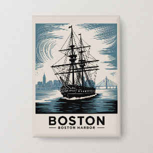 Badge Bateau de grande hauteur du port de Boston Retro V