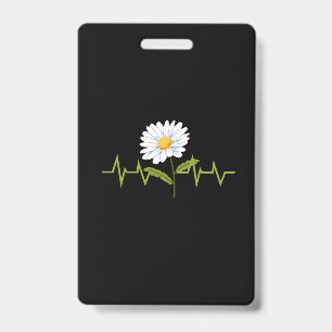 Badge Battement de coeur de marguerite
