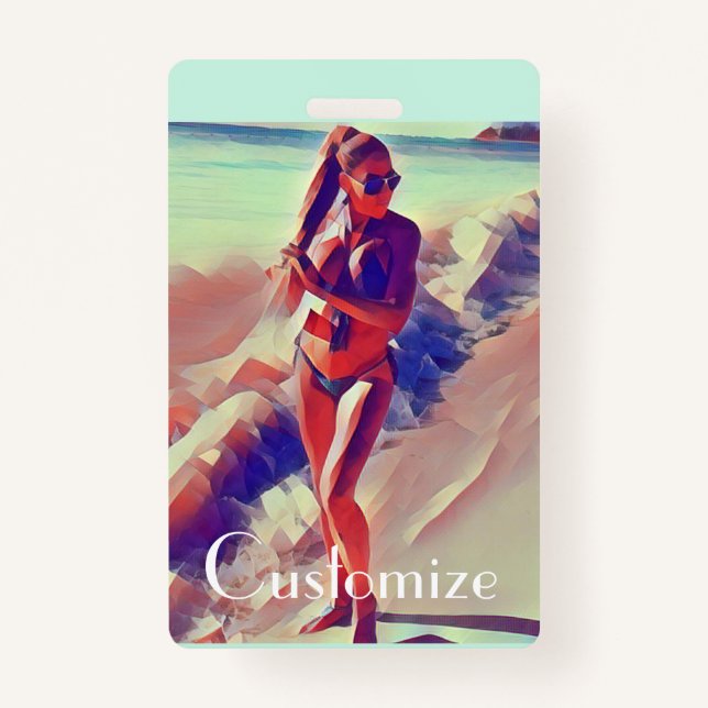 Badge Beach Girl Thunder_Cove (Devant)