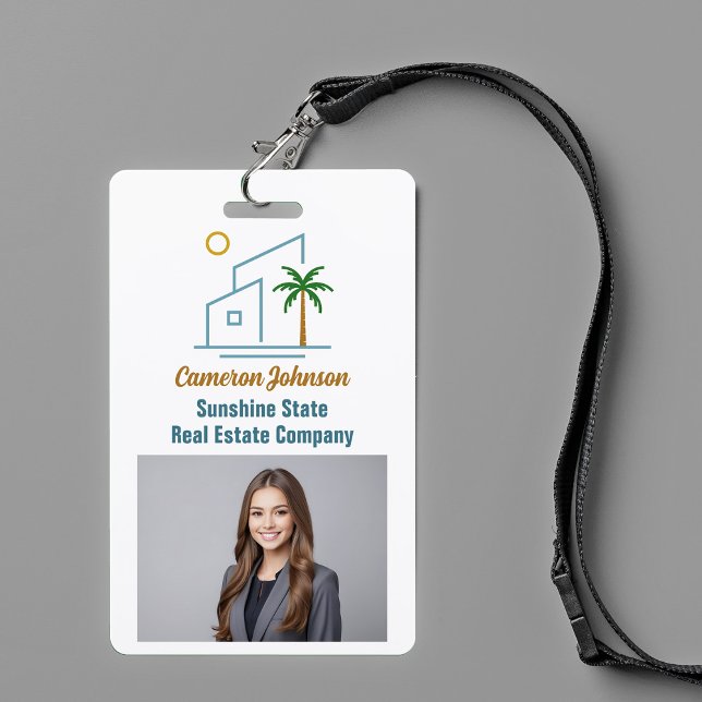 Badge Beach Real Estate Company Custom Coastal Realtor (Créateur téléchargé)