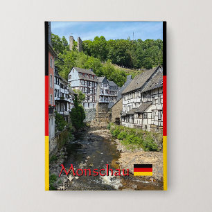 Badge Beau village allemand Monschau en voyage d'été