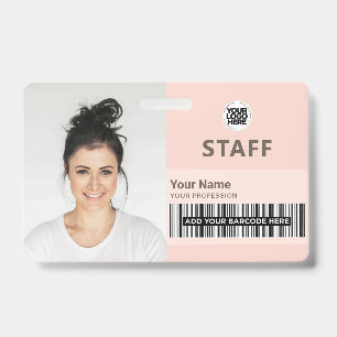 Badge Beauté chic rose féminin Photo de l'équipe d'entre