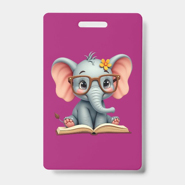 Badge Bébé éléphant sage (Avant)