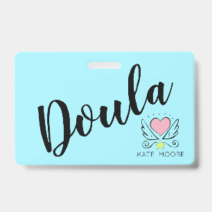 Badge Bébé Whimsical Doula Birth Coeur d'entraîneur de n