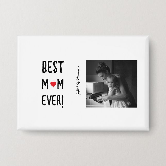 Badge Best Mom Ever Customizable Name (Recto)