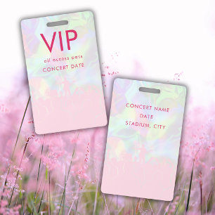 Badge Billet de concert avec accès total VIP Holographiq