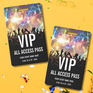 Badge Billet de concert VIP Passeport Tout Accès